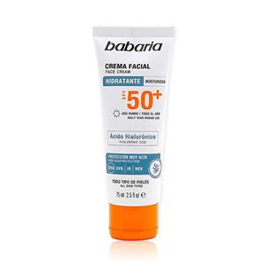 کرم ضدآفتاب مرطوب‌کننده باباریا مدل هیالورونیک SPF 50