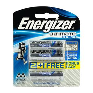 باتری قلمی لیتیومی انرجایزر مدل Ultimate Lithium (بسته ۳تایی)