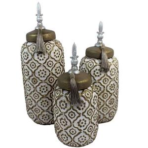 ظرف دکوری مدل درب دار مجموعه 3 عددی