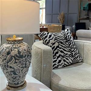 آباژور رومیزی طوسی بال طوسی