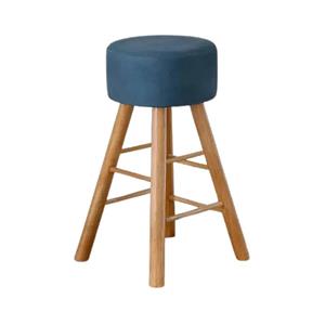 پاف صندلی نشسته پایه چوبی رنگ سورمه ای