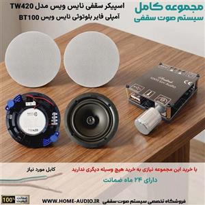 مجموعه اسپیکر سقفی نایس وویس TW420آمپلی فایر مدل BT200
