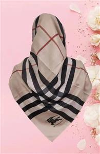 روسری نخ ژاکارد طرح باربری | روسری شیک چهارخانه زنانه ۱۴۰۴