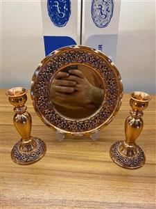 آیینه شمعدان مسی گلبرگ نانو شده