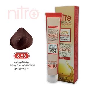 رنگ مو بلوند کاکائویی تیره نیترو حاوی کراتین Nitro Color 6.53