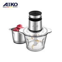 خردکن برقی آیکو ۷۰۰ وات مدل Aiko AK654CH با کاسه شیشه‌ای و استیل ۳.۲ لیتری