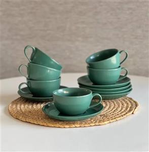 فنجان و نعلبکی چای خوری بن سای – رنگ یشمی