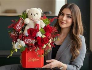 کیف ولنتاین با شکلات و خرس هلنا | کد: ZNB-OXV