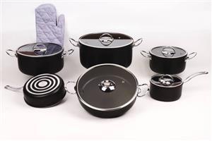 سرویس قابلمه ناسیکو ۱۲ پارچه رینگ نقره ای (رنگبندی)  «ارسال رایگان»