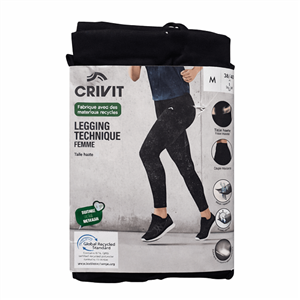 لگینگ تکنیکال زنانه کریویت مشکی فاق بلند Crivit