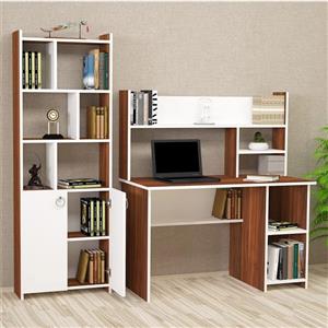 ست میز تحریر و کتابخانه مدل میترا کیفیت بالا تماما mdf پاک چوب