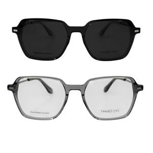 فریم عینک طبی فریم مربعی ترد آی مدل 9787 C7  مناسب برای صورت بیضی گرد قلبی به همراه کاور آفتابی