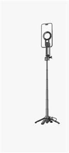 سه پایه و منوپاد مگسیف با چرخش 360 درجه پرودو(PDHSM34)Porodo Quad-Base Selfie Stick with 360° Full Angle Rotation - Black