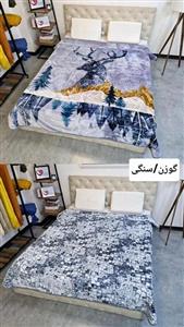 پتو ضخیم ابریشمی ۴کیلویی ۲نفره دورو برند بونیتو طلایی
