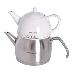 ست کتری قوری کرکماز مدل Mega satin کد 03-105 گنجایش کتری 2 لیتر گنجایش قوری 1 لیتر 