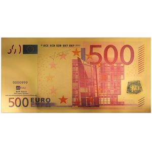 اسکناس تزیینی طرح 500 یورویی طلایی