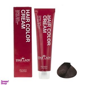 رنگ مو استار لیدی (Star Lady) شماره 3.1 رنگ قهوه‌ای خاکستری تیره حجم 120 میلی‌ لیتر
