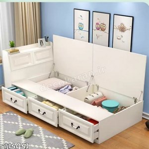تخت خواب یک نفره کشودار تمام ام دی اف می باشد...F109 مبلمونسرا مدل 225053