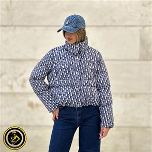 خرید اینترنتی کاپشن کراپ ساتین سرمه‌ای دیور