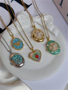 گردنبند لاکتی فیروزه ای