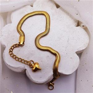 دستبند استیل طلایی مدل ماری | بدلیجات شاینورا