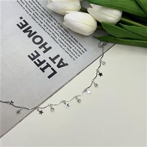 پابند استیل طرح آویز ستاره و‌نگین دار27cm