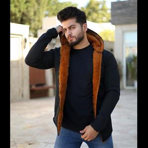 قیمت و خرید هودی مردانه مدل Valentino | کلاه خزدار، جنس دورس تو کرک | فری سایز L/XL | فروشگاه اینترنتی یافسو