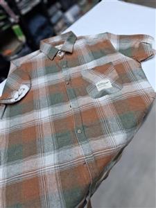 پیراهن مردانه اسپرت کنفی آستین کوتاه، یقه شکاری، کیفیت عالی