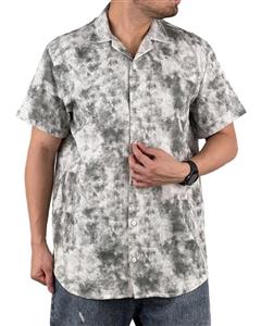 پیراهن مردانه لینن بیسکوییتی مدل هاوایی انگلیسی رنگ سبز کد 40009 | پوشاکس