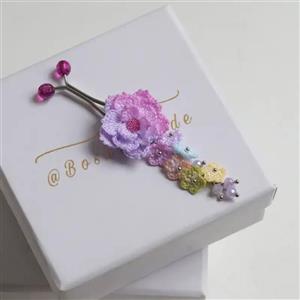 گیره روسری گل پیونی کد 79258 - بشرا مید