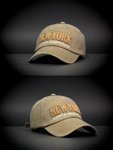 کلاه کپ کتان سنگشور وینتیج با گلدوزی NEWYORK BROKLYN (وارداتی درجه یک)