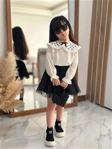 ست شومیز آستین دار بچه گانه ودامن بچه گانه