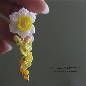 گیره روسری گل نرگس کد 7889 - بشرا مید