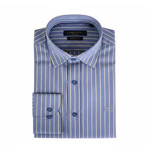 خرید پیراهن مردانه رسمی راه‌راه آبی روشن با ضمانت و اقساط