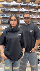 تیشرت باکسی پگادور  POO UP مشکی کد 31