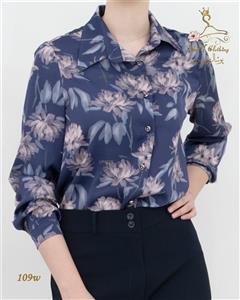 شومیز گلدار بیسیک زنانه مدل 109 تریسین در چهار طرح و رنگ