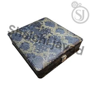 جعبه سرویس جواهرات طرح پوست ماری (کیف نگهداری سرویس نقره و طلا)