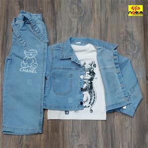 ست سه تیکه لی دخترانه سایز 45