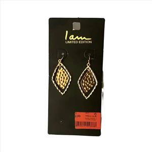 خرید گوشواره پینترستی لوزی برند i am | آرچی