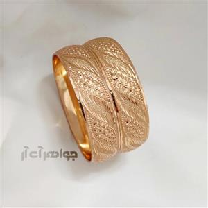 النگو نیم تک پوش طلاروس سایز زنانه پهنا 1/5 سانتیمتر بسته یک عددی+ 5 سال گارانتی