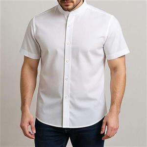 پیراهن آستین کوتاه یقه دیپلمات مردانه ابراف مدل آریا