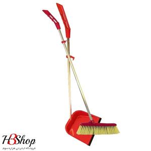 ست جارو وخاک انداز قرمز اکتیوا  Activa Dustpan&Brush STD Red 