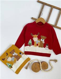 بلوز بافت پسرانه سایز 35، 40 ، 45 طرح خرس ۱۲۵۰