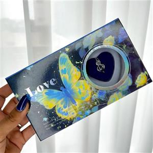 گردنبند مروارید عشق (طرح پروانه آبی)