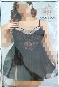 لباس خواب توری کوتاه سایز بزرگ کد ۱۰۰۱۶۳