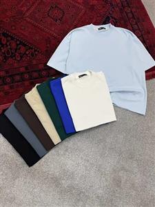 تیشرت باکسی بیسیک ماکان - رنگ: آبی - سایز-بندی: xl