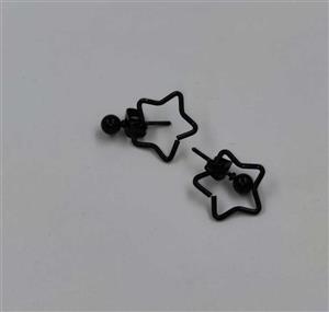 خرید و قیمت گوشواره آویزدار ستاره مشکی استیل