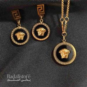 نیم ست ورساچه استیل زنانه طرح طلا جدید کد 10191 - فروشگاه بدلیجات بدلی استور