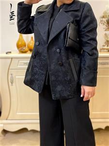 کت یقه بلیزر ژاکارد