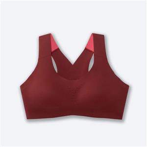 نیم تنه ورزشی زنانه بروکس Brooks Dare Crossback Run Bra عنابی - فروشگاه پوشاک ورزشی اورجینال ماسل آپ